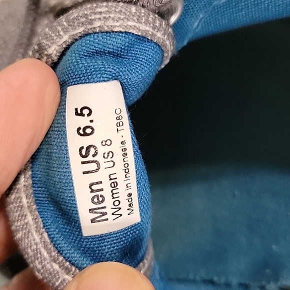 Men's Vans Off the Wall Tweed Herringbone Sneakers, Gray, Size 6.5, Pre-owned - Picture 9 of 11